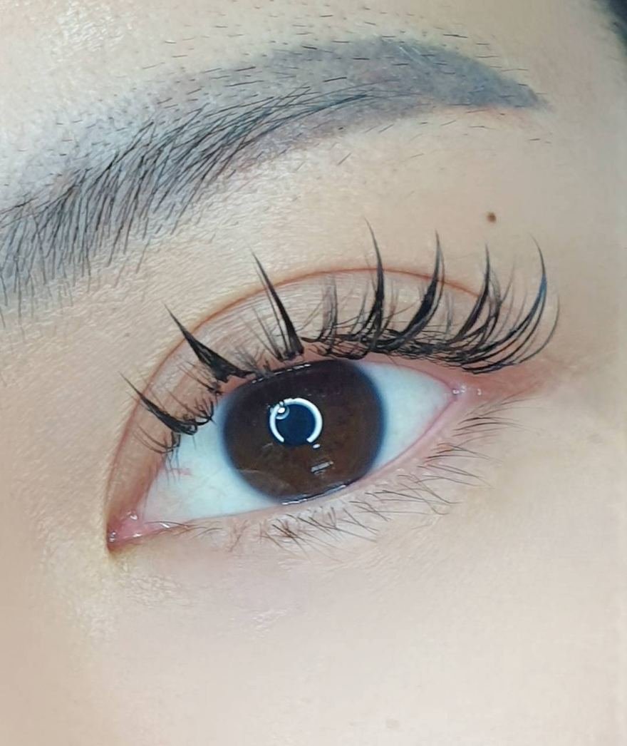 Anime lash extensions, client result 1 at Léora Lash Studio Bangkok