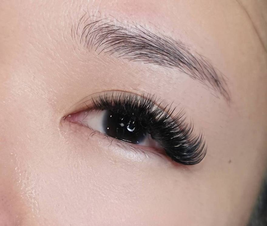 Mega Volume lash extensions, client result 1 at Léora Lash Studio Bangkok